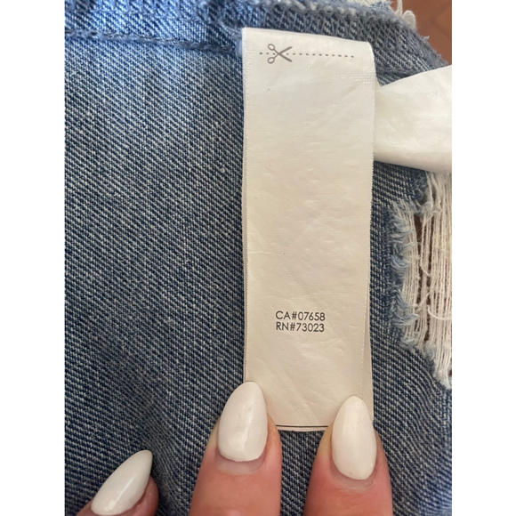 Denim Distressed Jacket Small Shacket Western Utility Grunge Y2K 90s Fall - Picture 5 of 6